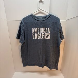 American Eagle Outfitters Men's Dark Gray Tee